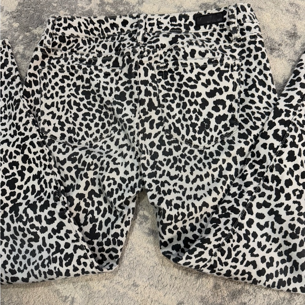 Miss Me "WILD LIFE ANKLE SKINNY JEAN" Mid-Rise LEOPARD SKINNY JEANS size 29 - Picture 5 of 8